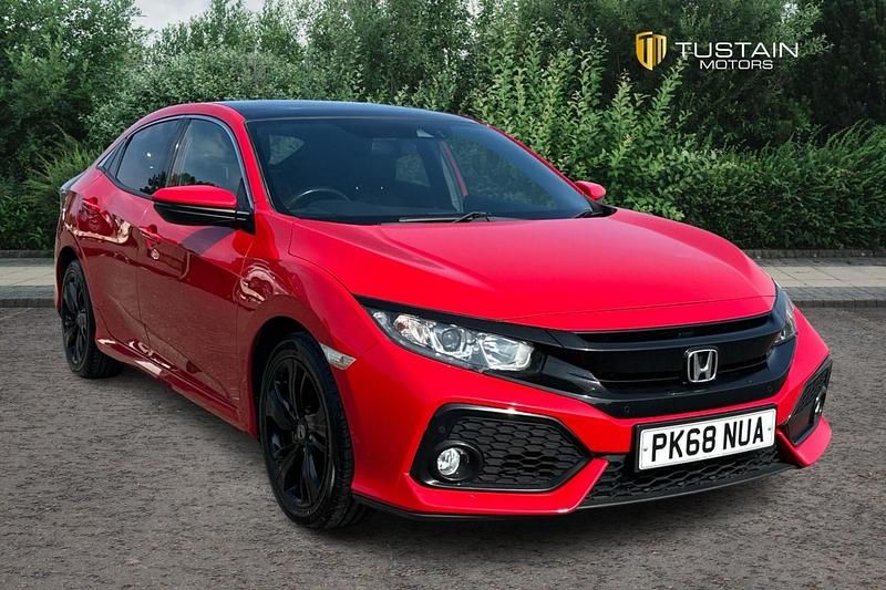 Red Used 2018 Honda Civic EX Hatchback | £11,899 (Fair price) - Image 1/4