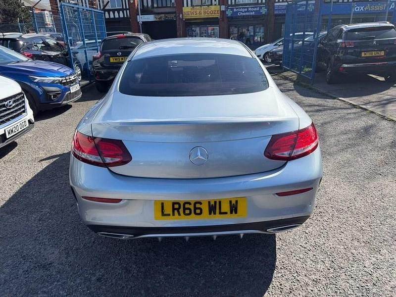 Used Mercedes C220 AMG line 170 HP (125 kW) 2016 Silver Coupe