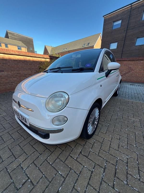 Used Fiat 500 Lounge 69 HP (50 kW) 2009 White Cabriolet