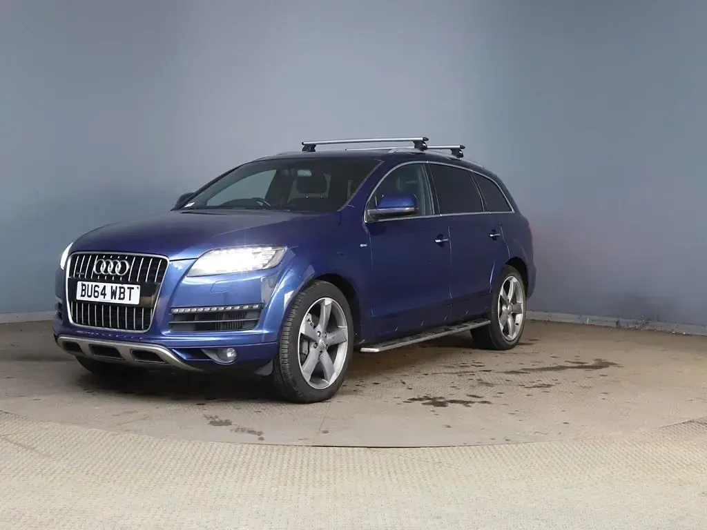 Begagnad Audi Q7 S-Line 245 HK (180 kW) 2014 Blå SUV