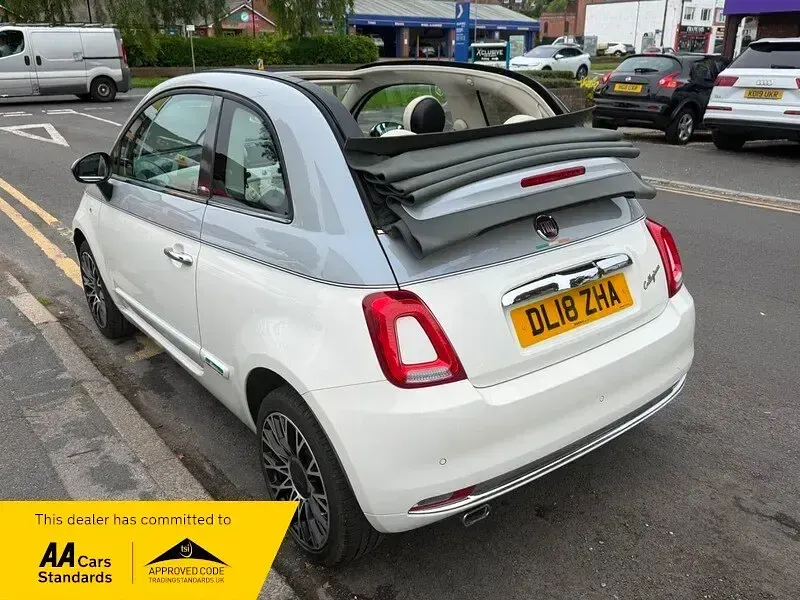 Used Fiat 500 Collezione 69 HP (50 kW) 2018 White/grey Cabriolet