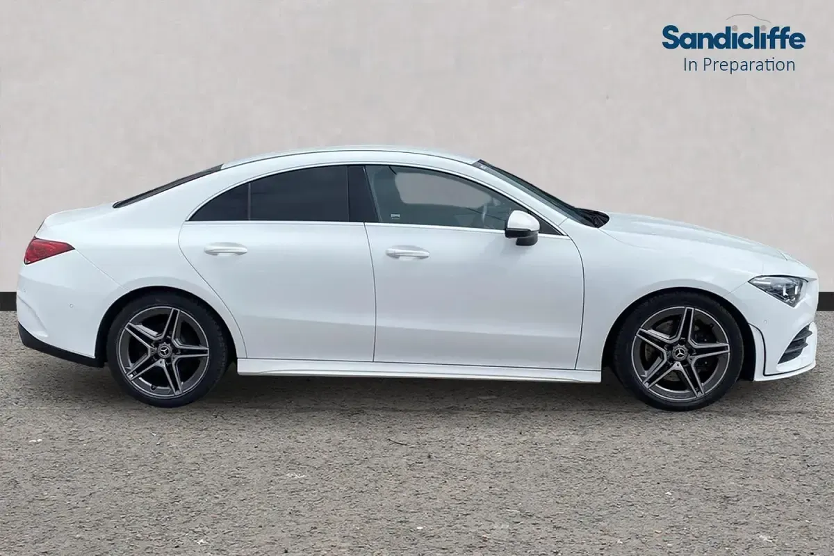 Used Mercedes CLA200 AMG line 163 HP (119 kW) 2022 White Coupe