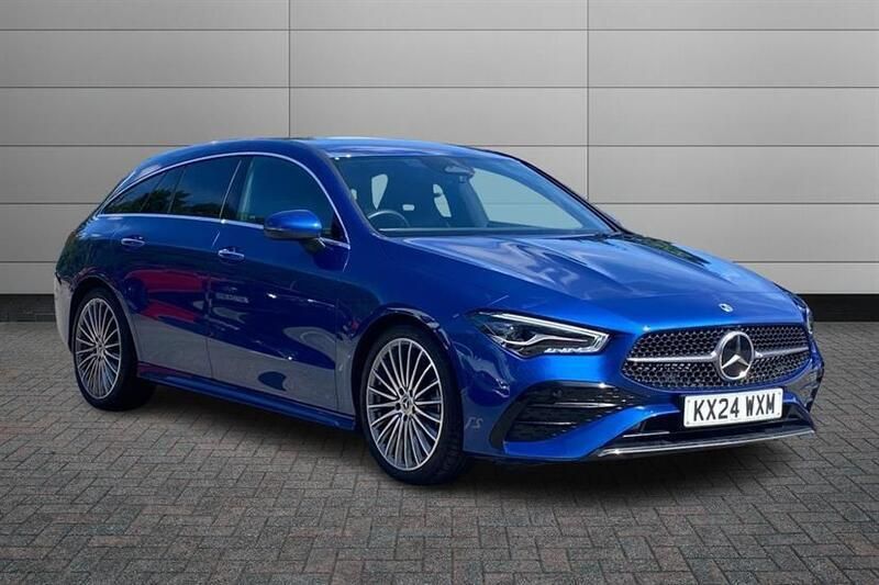 Spectral blue Used 2024 Mercedes CLA220 AMG Line Premium Sedan | £30,750 (Fair price) - Image 1/4