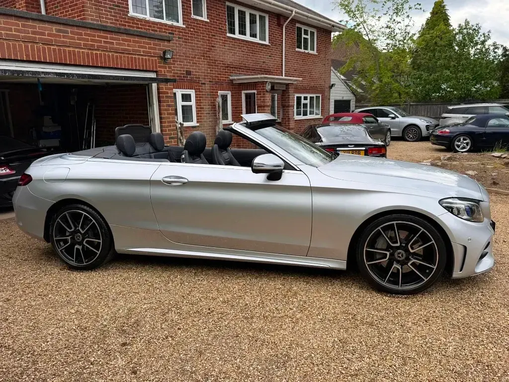 Used Mercedes C300 AMG Line Premium 258 HP (189 kW) 2019 Silver Cabriolet