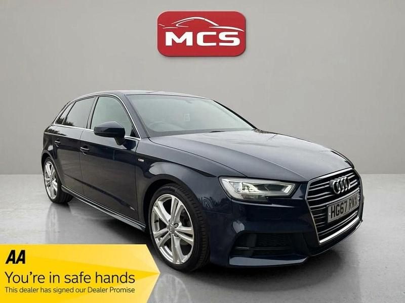 Blue Used 2018 Audi A3 Sportback S-Line Hatchback | £11,695 (Good price) - Image 1/4