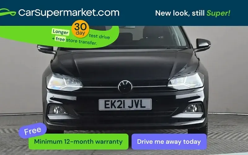 Begagnad VW Polo Match 80 HK (58 kW) 2021 Svart Halvkombi