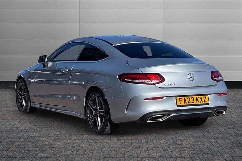 Used Mercedes C200 AMG line 184 HP (135 kW) 2023 High tech silver Coupe