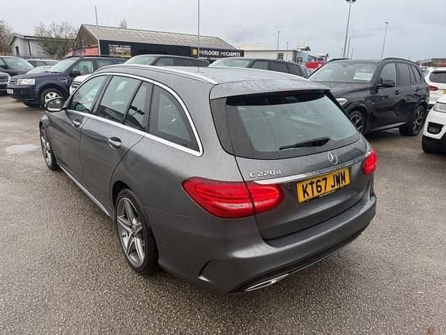 Begagnad Mercedes C220 AMG line 2017 Grå Kombi