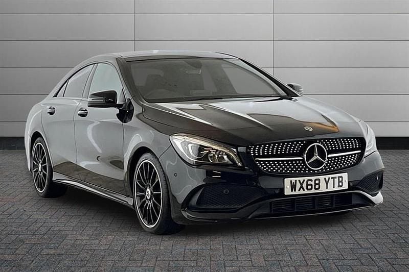 Cosmos black Used 2019 Mercedes CLA200 AMG line Sedan | £16,890 (Fair price) - Image 1/4