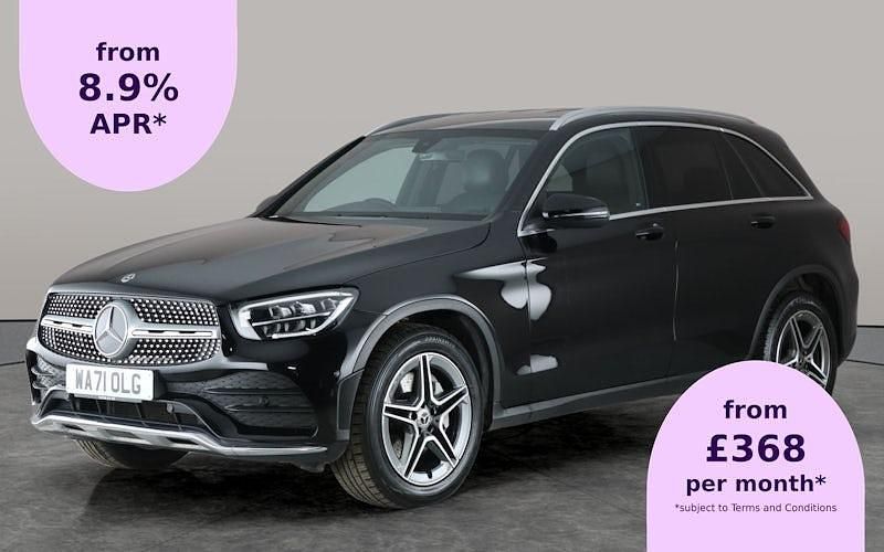 Black Used 2021 Mercedes GLC220 AMG line Estate | £24,576 (Fair price) - Image 1/2