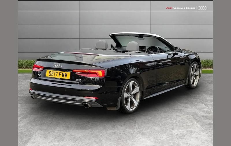 Used Audi A5 Cabriolet S-Line 252 HP (185 kW) 2017 Black Cabriolet
