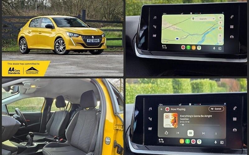 Yellow Used 2022 Peugeot 208 Active Premium Hatchback | £10,975 (Fair price) - Image 1/4