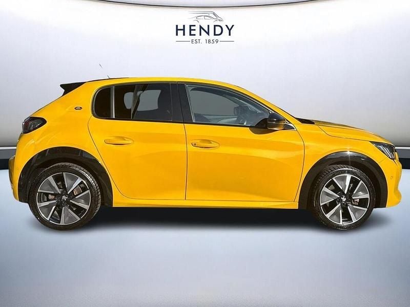 Yellow Used 2021 Peugeot e-208 GT Hatchback | £10,798 (Fair price) - Image 1/4