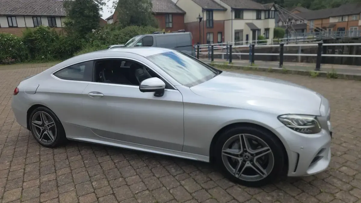 Used Mercedes C200 AMG line 184 HP (135 kW) 2019 Silver Coupe