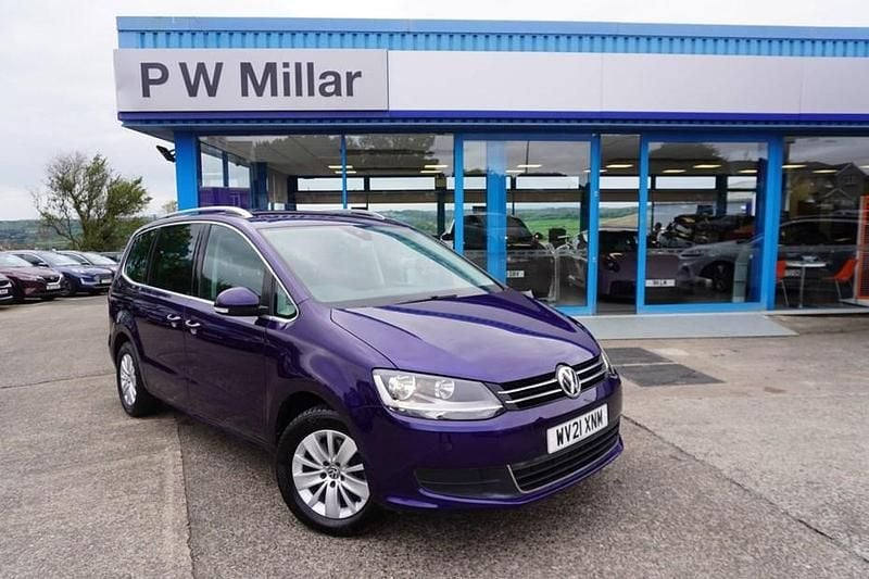 Atlantic blue Used 2021 VW Sharan SE MPV | £21,399 (Fair price) - Image 1/1