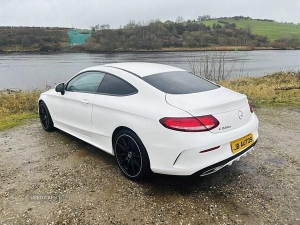 Used Mercedes C220 AMG line 170 HP (125 kW) 2017 White Coupe