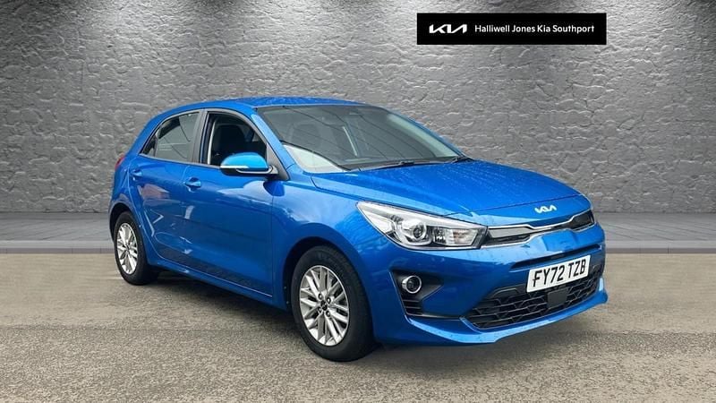 Used Kia Rio 101 HP (74 kW) 2022 Blue Hatchback