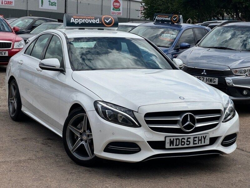 White Used 2015 Mercedes C200 AMG line Sedan | £6,775 (Good price) - Image 1/4