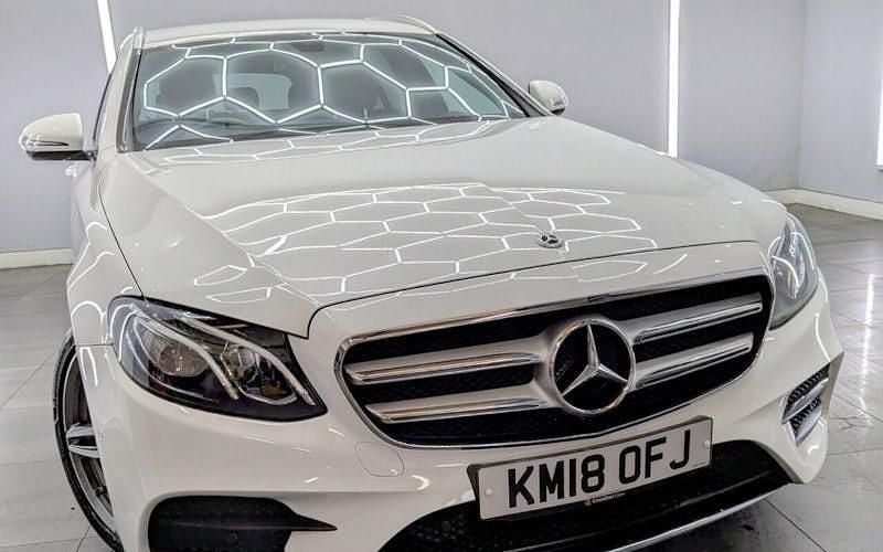 Used Mercedes E220 AMG line 194 HP (142 kW) 2018 White Estate