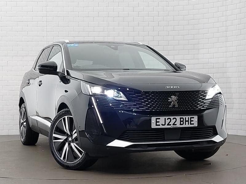 Black Used 2022 Peugeot 3008 Premium SUV | £20,698 (Fair price) - Image 1/4