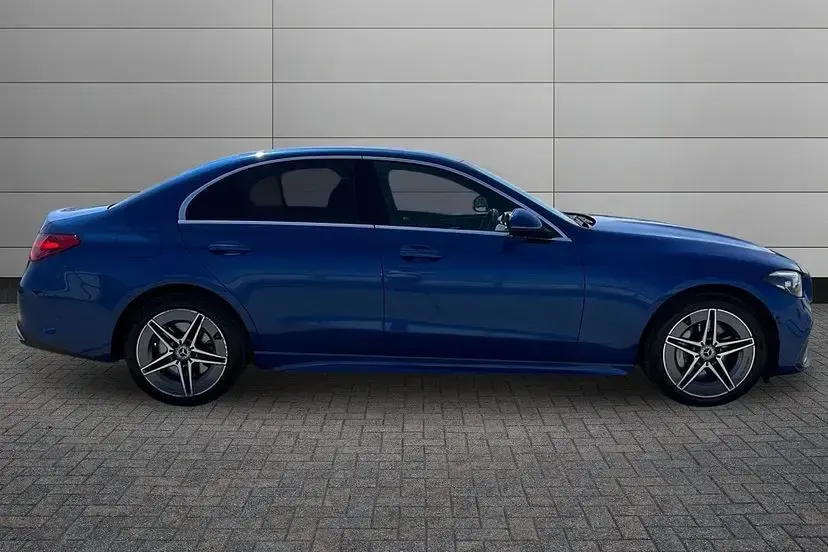 Used Mercedes C300 AMG line 308 HP (226 kW) 2022 Blue Sedan