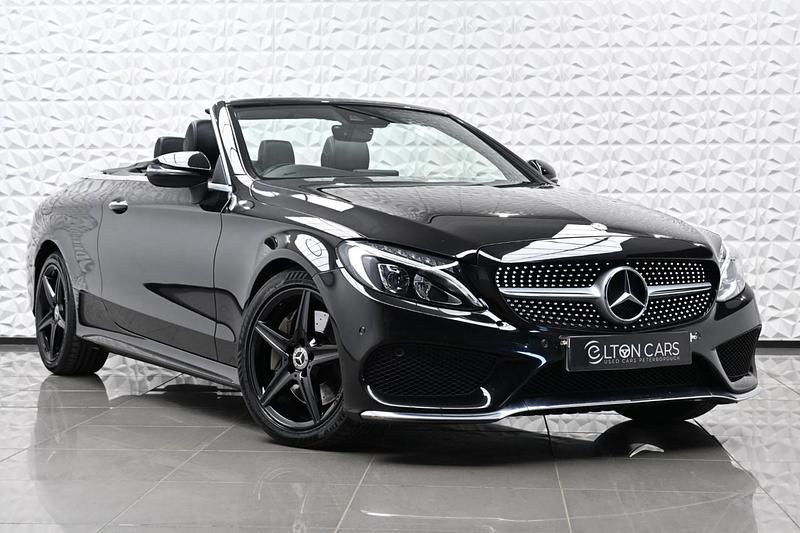Black Used 2017 Mercedes C250 AMG line Cabriolet | £17,995 (Fair price) - Image 1/4