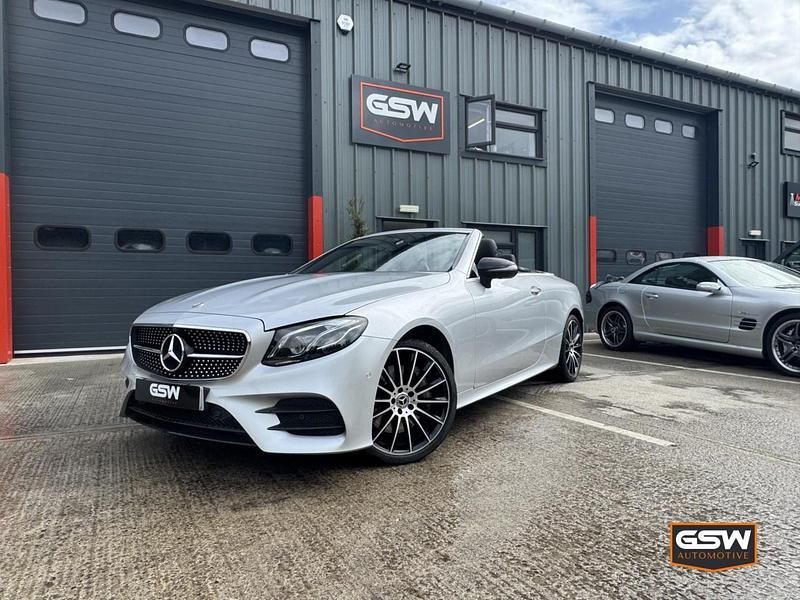 Used Mercedes E400 AMG line 325 HP (239 kW) 2021 Silver Cabriolet