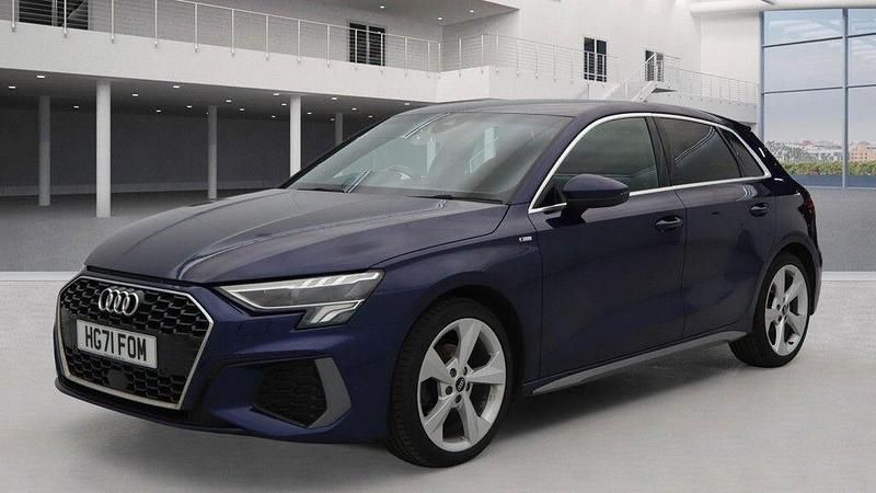 Used Audi A3 S-Line 150 HP (110 kW) 2021 Blue Sedan