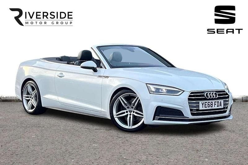 White Used 2018 Audi A5 Cabriolet S-Line Cabriolet | £15,390 (Fair price) - Image 1/4