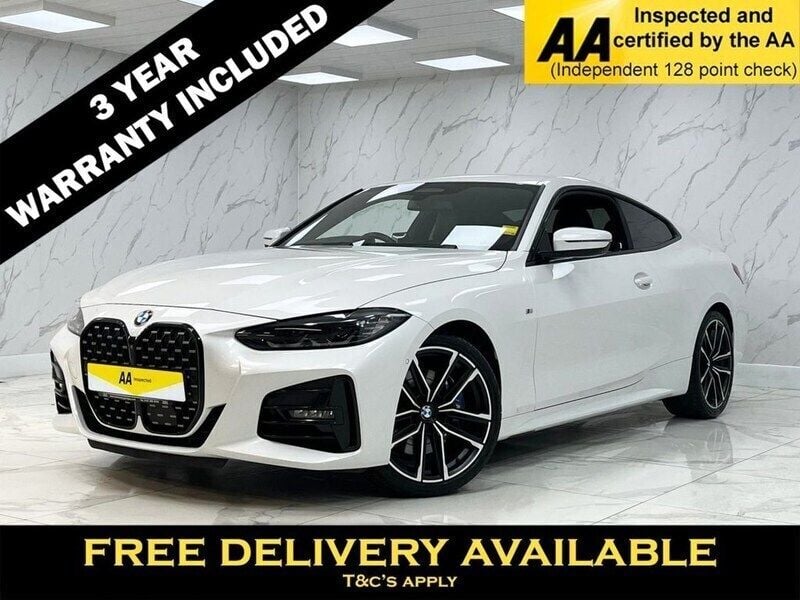 White Used 2021 BMW 420 M Sport Coupe | £24,995 (Good price) - Image 1/2
