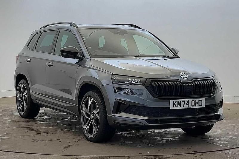 Graphite grey metallic Used 2024 Skoda Karoq SportLine SUV | £30,000 (Fair price) - Image 1/4