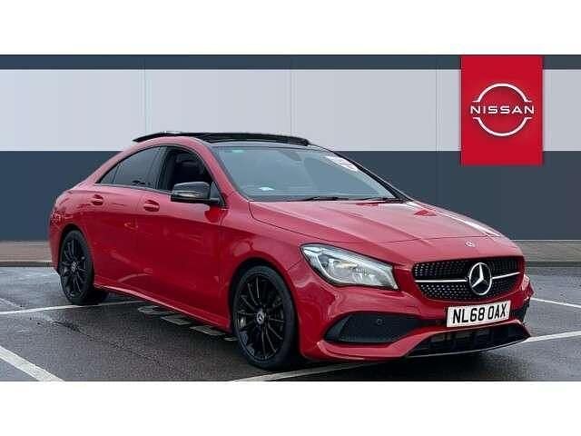 Red Used 2018 Mercedes CLA200 AMG line Coupe | £17,461 (Fair price) - Image 1/4
