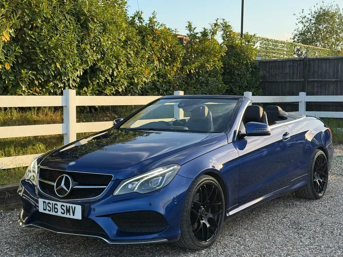 Used Mercedes E220 AMG line 2016 Blue Cabriolet