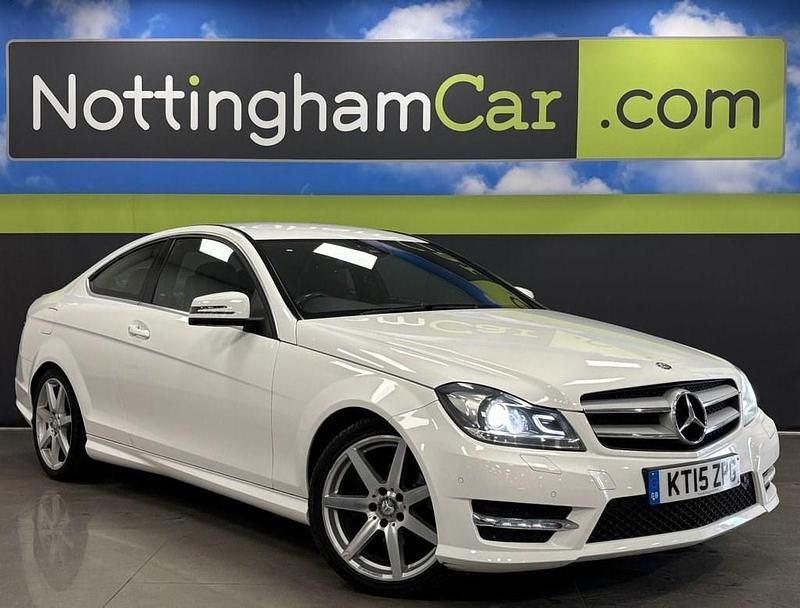 White Used 2015 Mercedes C220 Sport Edition Coupe | £10,295 (Super price) - Image 1/4