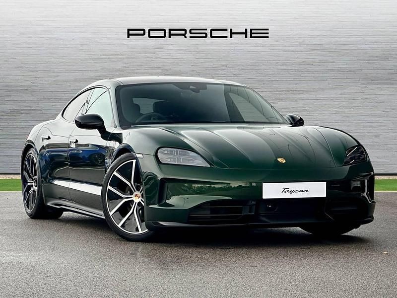 Used Porsche Taycan Black Edition 439 kW (598 HP) 2025 Oak green metallic neo Sedan