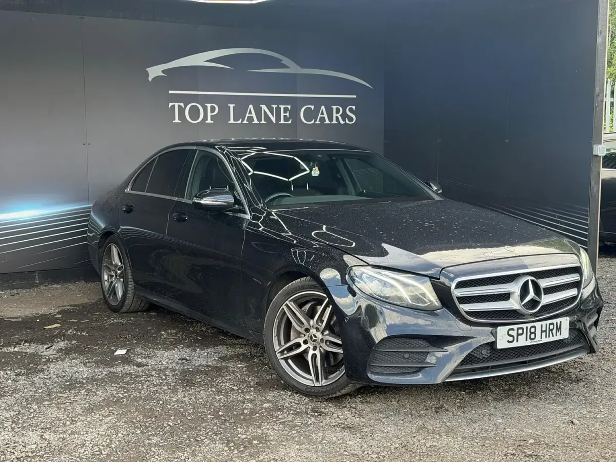Used Mercedes E220 AMG line 194 HP (142 kW) 2018 Black Sedan