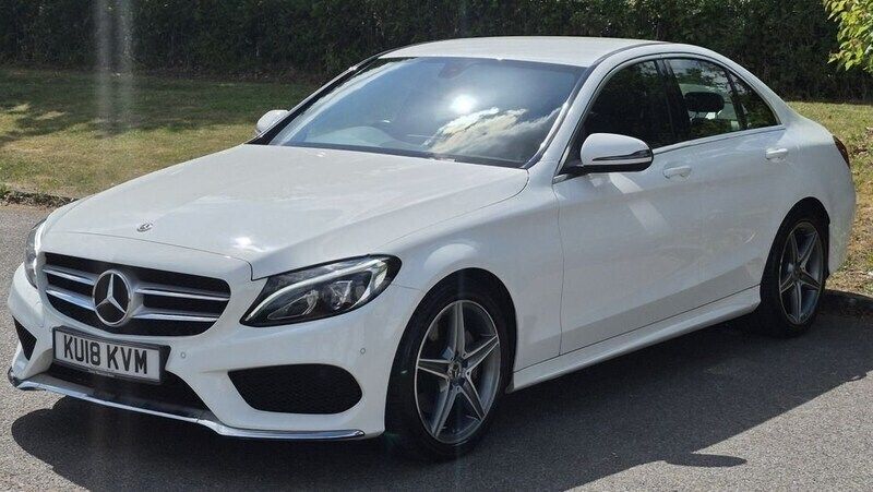 White Used 2018 Mercedes C200 AMG line Sedan | £14,200 (Good price) - Image 1/4