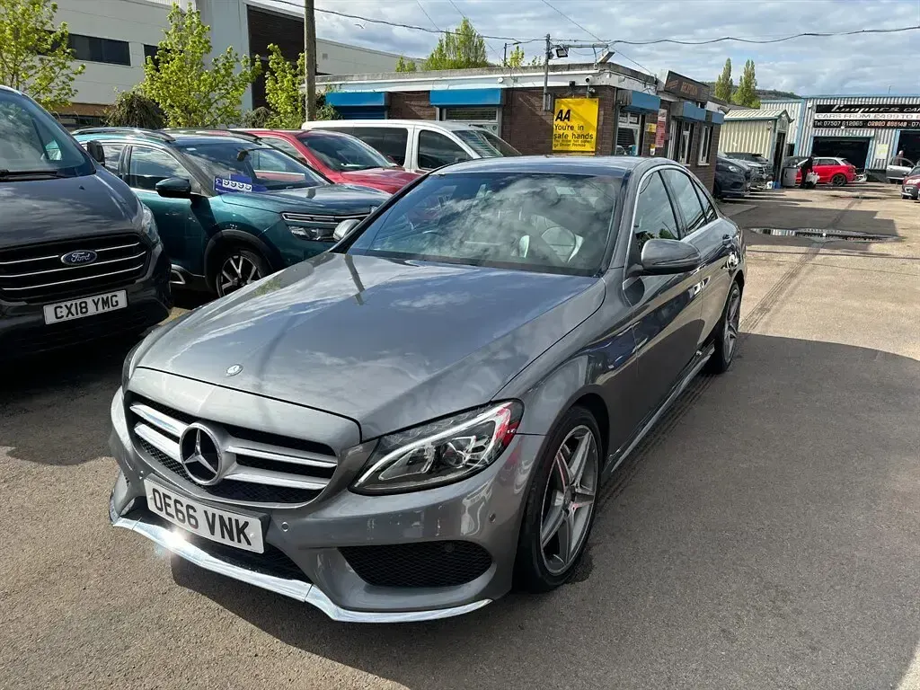 Used Mercedes C220 AMG line 170 HP (125 kW) 2016 Grey Sedan