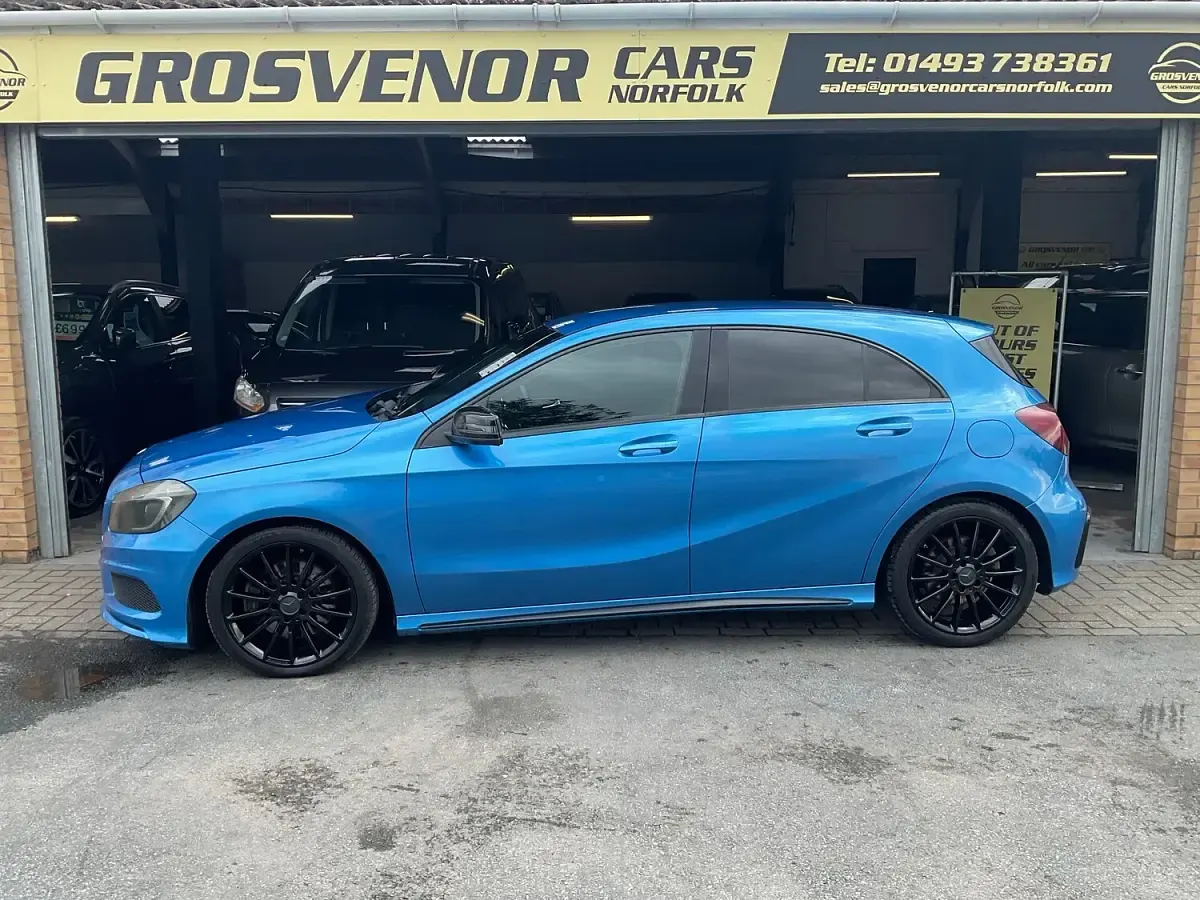 Used Mercedes A220 AMG 170 HP (125 kW) 2015 Blue Hatchback