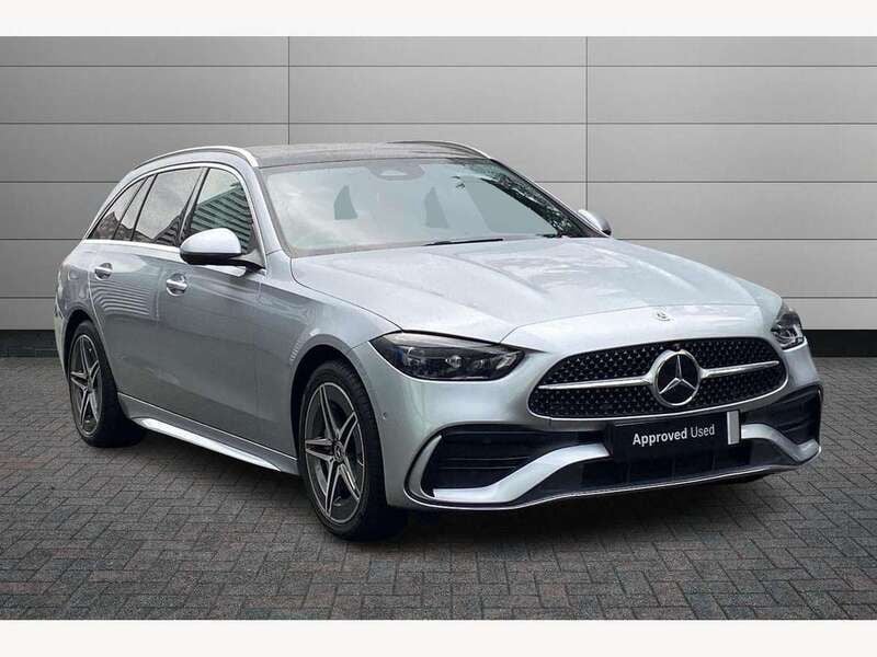Silver Used 2023 Mercedes C300e AMG Line Premium Plus Estate | £29,450 (Good price) - Image 1/4