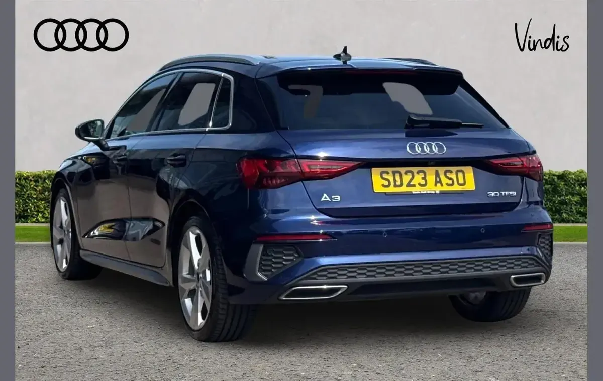 Used Audi A3 S-Line 108 HP (79 kW) 2023 Blue Sedan