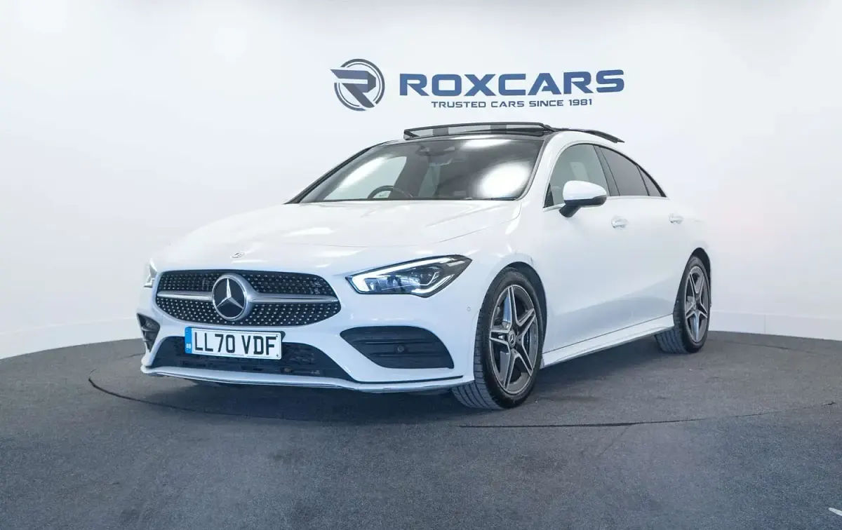 Used Mercedes CLA180 AMG Line Premium Plus 136 HP (100 kW) 2020 White Coupe