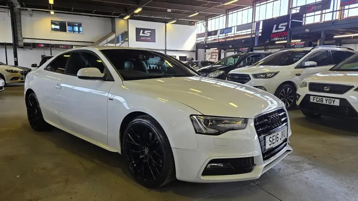 Used Audi A5 S-Line 177 HP (130 kW) 2016 White Coupe