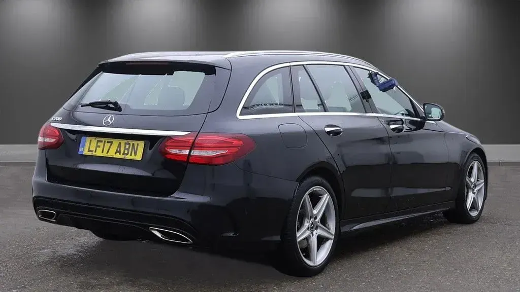 Used Mercedes C200 AMG line 184 HP (135 kW) 2017 Black Estate