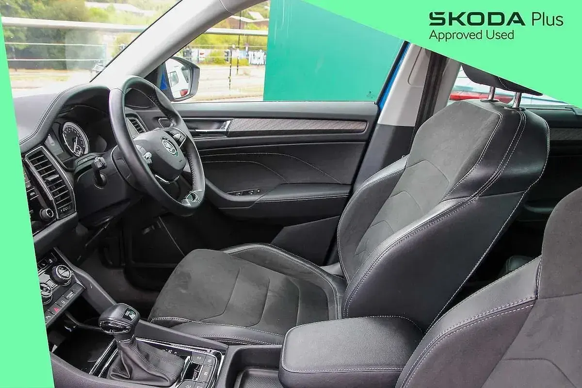Used Skoda Kodiaq SE L 190 HP (139 kW) 2021 Race blue metallic SUV