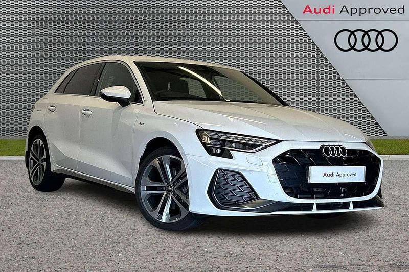 White Used 2025 Audi A3 e-tron S-Line Hatchback | £33,800 - Image 1/4