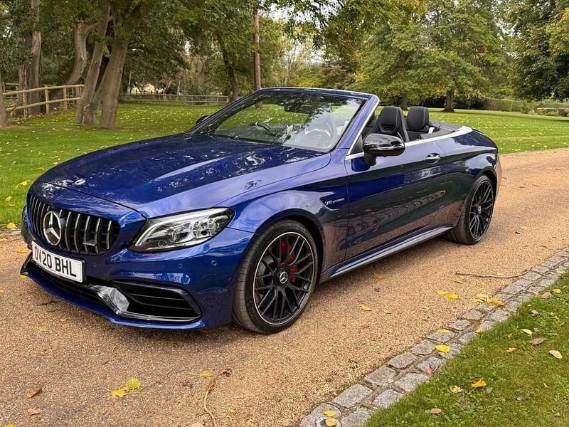 Blue Used 2020 Mercedes C63S AMG Premium Plus Cabriolet | £49,950 (Fair price) - Image 1/4