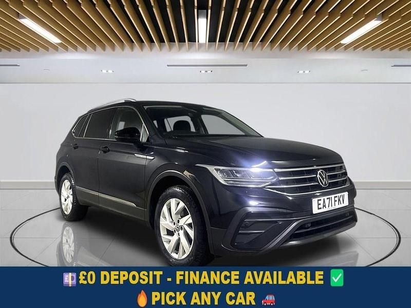 Black Used 2021 VW Tiguan Allspace S SUV | £18,549 (Fair price) - Image 1/4