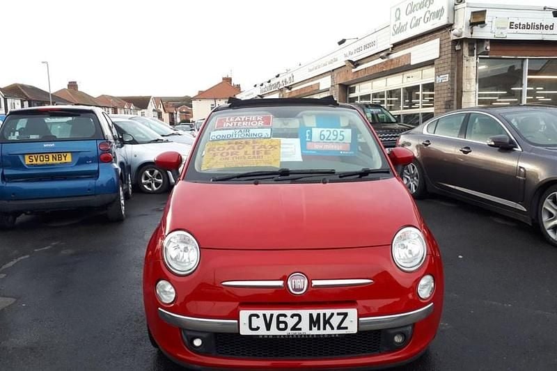 Used Fiat 500C Lounge 69 HP (50 kW) 2012 Red Cabriolet