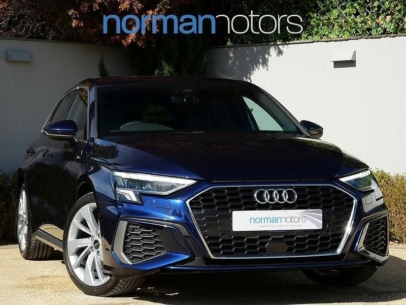 Blue Used 2023 Audi A3 Sportback S-Line Hatchback | £24,995 (Expensive) - Image 1/3